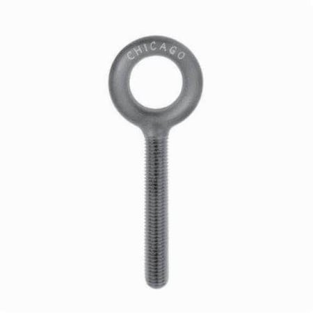 Chicago Hardware Machinery Eye Bolt 3/8"-16, 4 in Shank, 1 in ID, Steel 11654 1